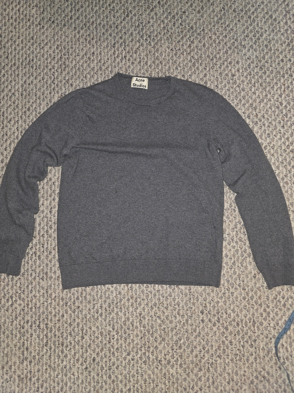 Acne Studios Men's Crewneck Sweater in Charcoal Gray
